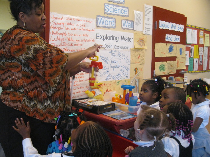 Teacher Demonstrates Water Pump